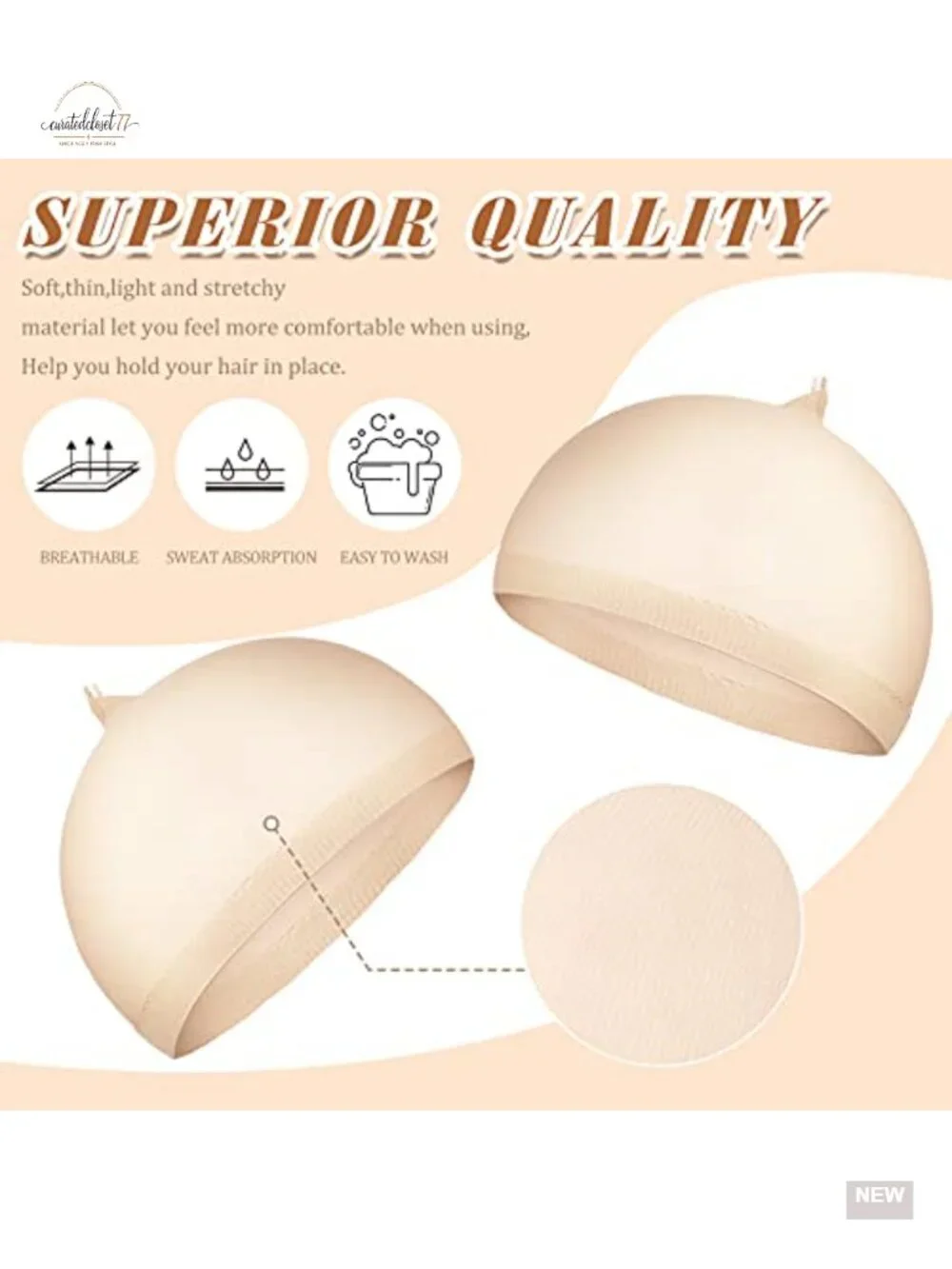 Nylon Wig Caps Elastic Stretchy 100 Pack